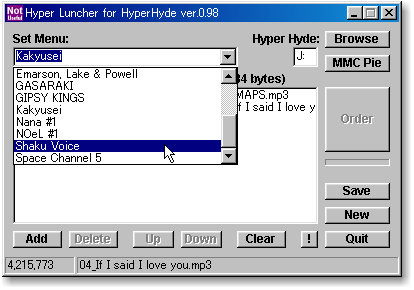 Hyper Luncher screen shot (main)